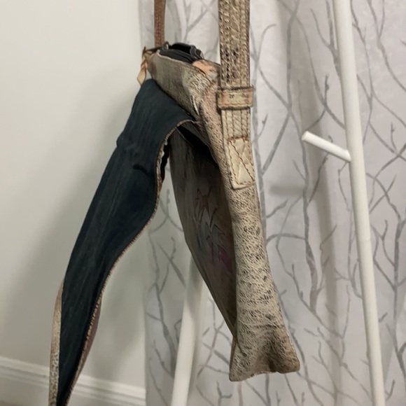 🦒 🦁 The animal hand painted genuine leather bag - Picture 5 of 16